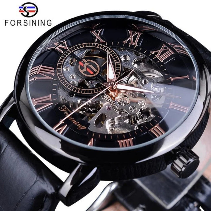 Men's Automatic Leather Watch